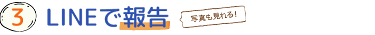 LINEで報告！写真や動画も見れる